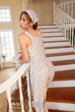 Vintage Pink Bow Strap Summer Pajama Set - Image 6