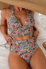 Women's Covered Lined High Waist Bikini Set