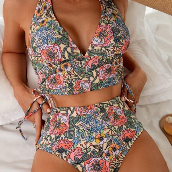 Women's Covered Lined High Waist Bikini Set