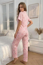 Pink Soft Bow Patterned Summer Pajama Set - Image 5