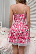 Romantic Button Detailed Floral Patterned Nightgown - Image 7