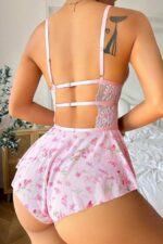 Pink Fancy Nightdress with Straps - Back Printed - Image 5