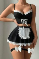 Black French Maid Costume - Image 2