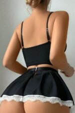 Black French Maid Costume - Image 5