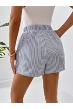 Poplin Women's Buckle and Pocket Shorts - Image 4