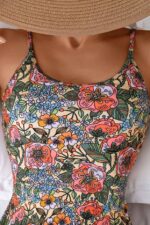 Floral Printed Lined One Piece Swimsuit - Image 3