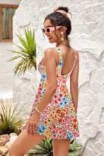 2 Piece Floral Patterned Covered Lined Slip and Swimsuit - Image 5
