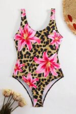 One Piece Leopard Printed Swimsuit - Image 3