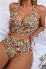 Women's Covered Lined High Waist Bikini Set