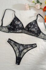 Daisy Printed 2-piece Lined Lingerie Set