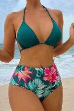 3 Piece High Waist Shirt and Bikini Set - Image 3