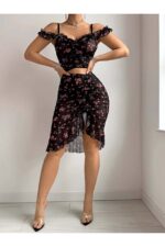 2-Piece Nightgown Set with Ruffle and Gathered Details - Image 3