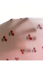 Romantic Pink Cherry Printed Strappy Thong And Nightgown - Image 7