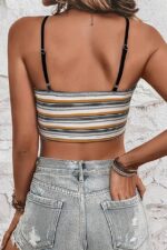 Retro Corded Crop Tank Top - Strappy - Image 5