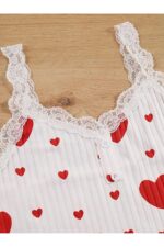 3 Piece Cotton Heart Patterned Pajamas Set - Image 3