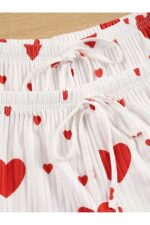 3 Piece Cotton Heart Patterned Pajamas Set - Image 5