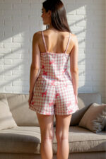 Pink Bow Printed Rope Strap Pajama Set - Image 4