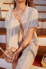 Romantic Soft Buttoned Summer Pajama Set