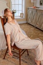 Romantic Soft Buttoned Summer Pajama Set - Image 4
