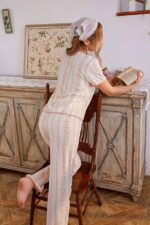 Romantic Soft Buttoned Summer Pajama Set - Image 7