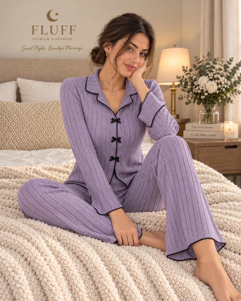 Purple Cotton Seasonal Pajama